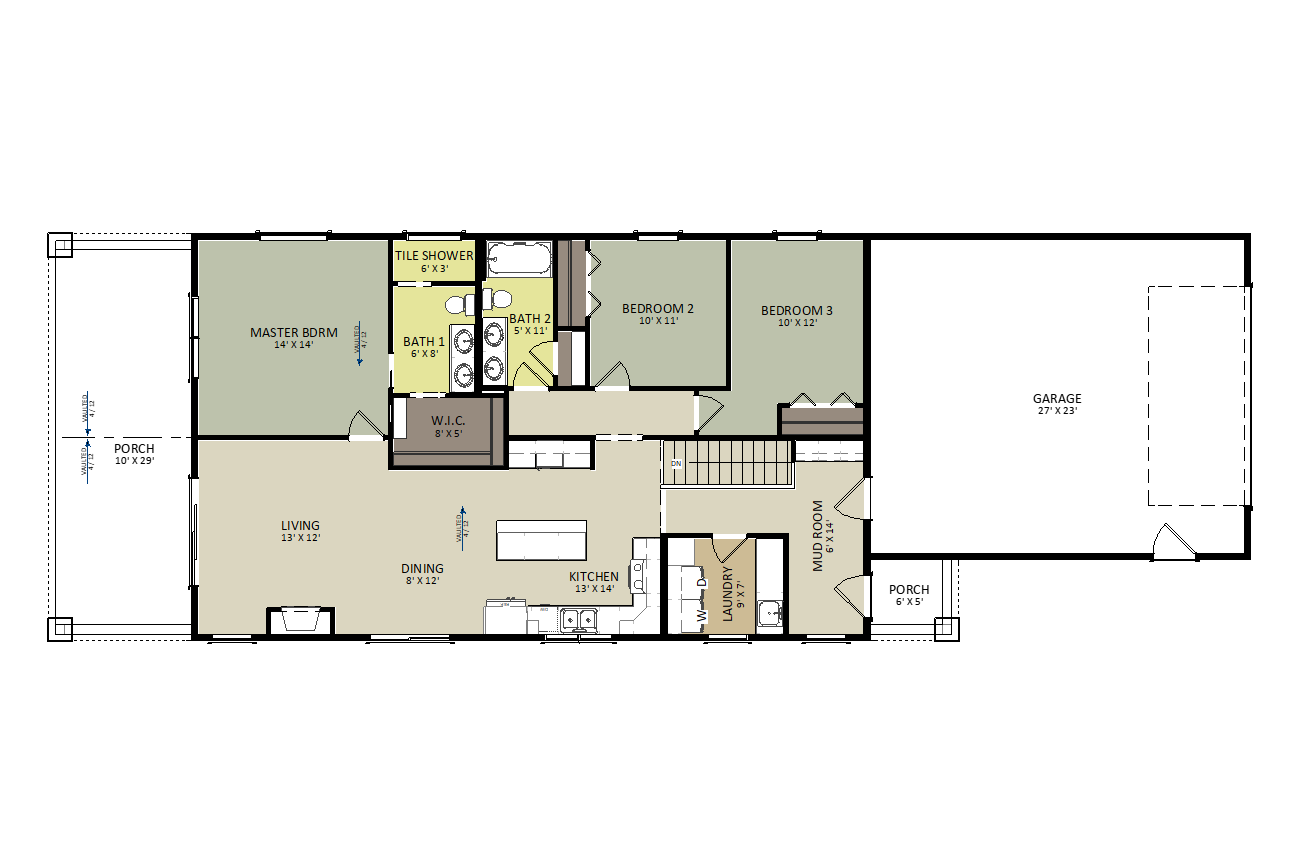 Pelican Lake First Floor Floor Plan